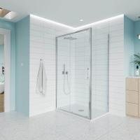 Душевой угол раздвижной E1-SP-CH-110100-01-C9 1100х1000x1950 Цвет профиля Хром Стекло  Прозрачное Veconi