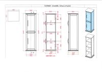 Колонна подвесная с двумя распашными дверцами, реверсивная TIFFANY 34x32x114 Bianco opaco 54963 CEZARES