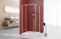 Ограждение душевое ESBANO ESA-90KV-C хром квадратное