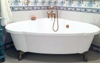 Отдельностоящая, угловая акриловая ванна 1550x1550x600 BB07 BelBagno