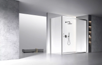 Душевой угол раздвижной прямоугольный RV060-200110-01-C5 2000х1100х1950 Цвет профиля Хром Стекло Прозрачное Veconi