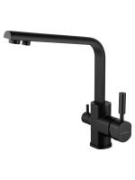 Смеситель для кухни с подключением фильтра WONZON & WOGHAND, Черный матовый (WW-88458003-MB)