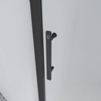 Душевая дверь раздвижная E1-B-180-01-C9 1800x1950 Цвет профиля Чёрный матовый Стекло  Прозрачное  Veconi