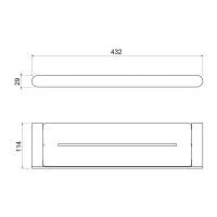 Полка Timo Saona 13073/17 золото матовое
