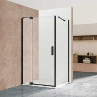 Душевой уголок Extra VSR-1E901080CLB, 900/1000*800, черный, стекло прозрачное, , шт Vincea