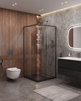 Душевой уголок, квадратный MOLVENO-A-2-90-C-GM-IV 900x900x1950 Cezares