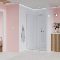 Душевая дверь раздвижная E1-CH-110-01-C9 1100x1950 Цвет профиля Хром Стекло  Прозрачное  Veconi