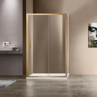 Душевой уголок, прямоугольный VSR-1G8015CLG 1500х800х1900 профиль брашированное золото стекло прозрачное VINCEA