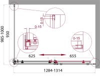 Душевой уголок прямоугольный ACQUA-AH-1-130/100-C-Cr 1300x1000x1950 BelBagno