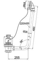 Слив-перелив для BB04/BB05/BB06, золото  BB567-OVF-ORO BelBagno