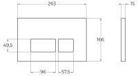 Клавиша смыва BB044NERO, чёрная матовая BB044NERO BELBAGNO