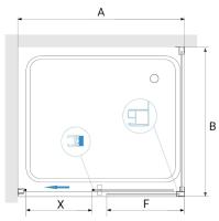 Душевой уголок RGW PA-76 (PA-016 + Z-050-2) прямоугольный  170* 90*195 35087679-11 профиль Хром стекло Прозрачное 6 мм RGW