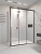 Душевой угол раздвижной 1000х800x2000 цвет профиля Графит брашинг стекло прозрачное PR3/R-SP-10080-01-GR-C4 Premium Veconi