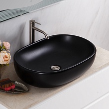 Раковина накладная керамическая, овальная, чёрная матовая  BB1084-H301 BELBAGNO